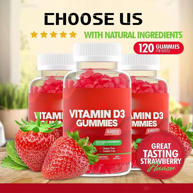 Vitamin D3 Gummies Supplier - OEM 5000IU for Adults Kids