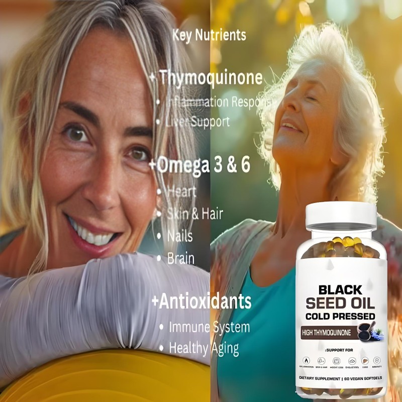 Black Seed Oil Softgels Factory - Vegan Dietary Supplement Heart Health
