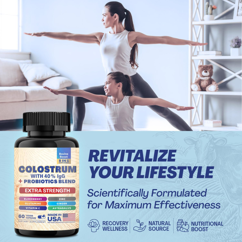 Bovine Colostrum Capsules Manufacturer - Private Label 40% IgG Grass Fed