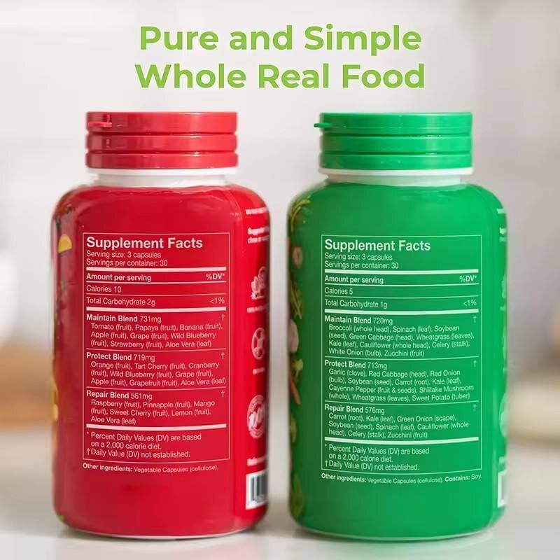 Fruits Veggies Capsules Manufacturer - OEM Private Label Women Men Kids