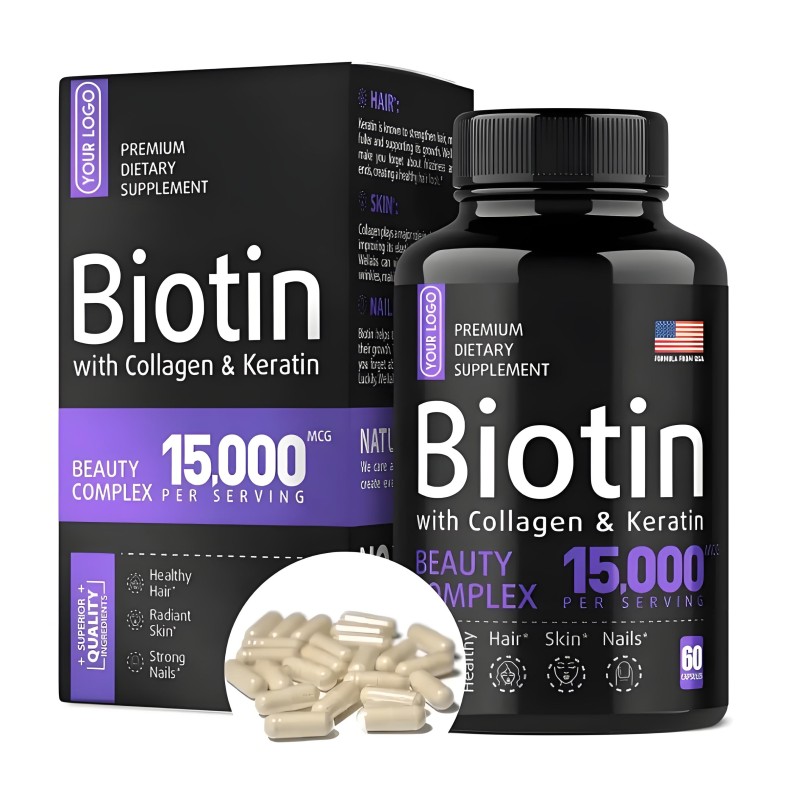 Biotin Vitamins Capsules Supplier - Fast Absorption Hair Nail Skin Care