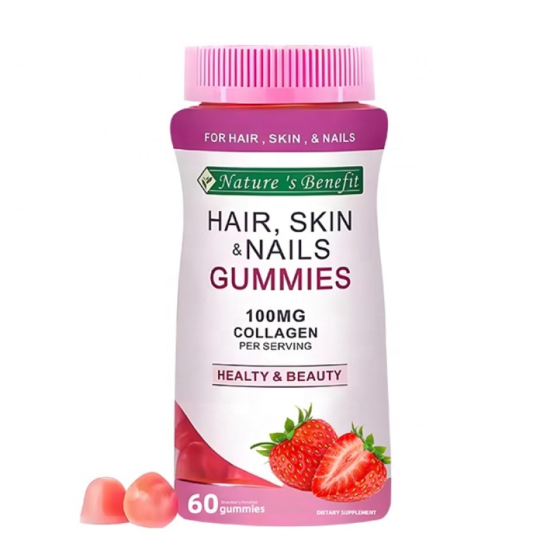 Biotin Gummies Factory - OEM/ODM Hair Skin Nails Strawberry Flavor