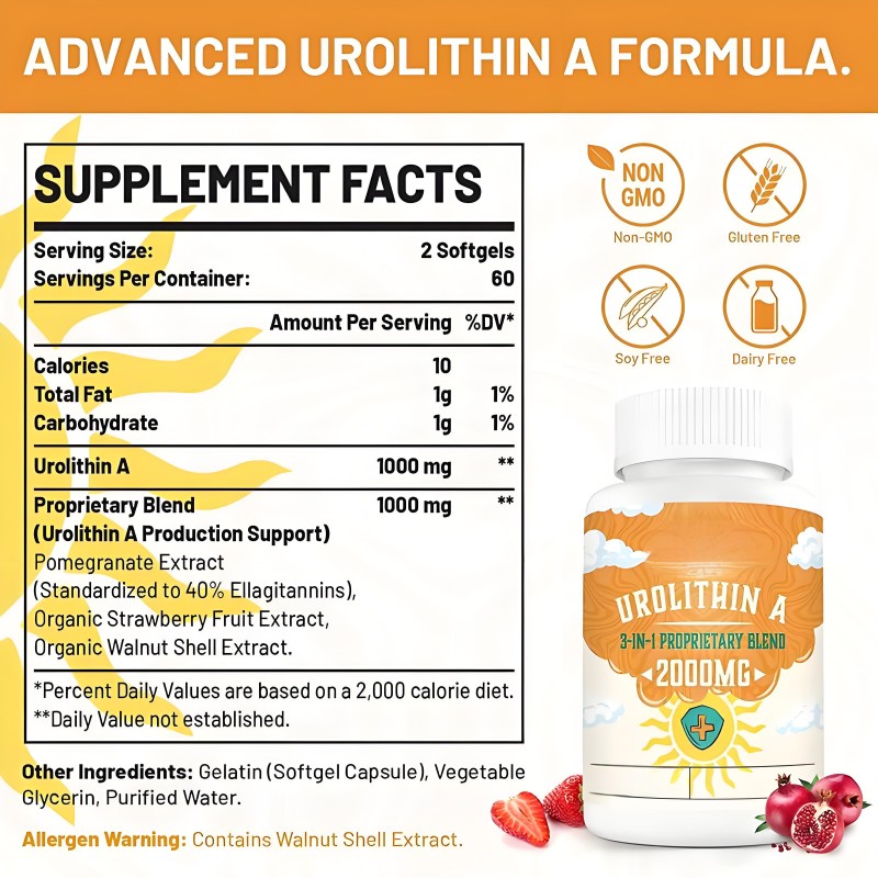 Urolithin Capsules Manufacturer - Antioxidant Factory Supply Hot Sale