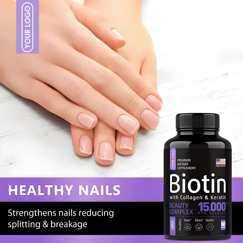 Biotin Vitamins Capsules Supplier - Fast Absorption Hair Nail Skin Care