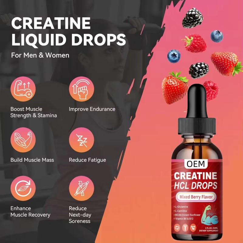 Creatine Drops Factory - OEM Private Label Gym Fitness Body Building