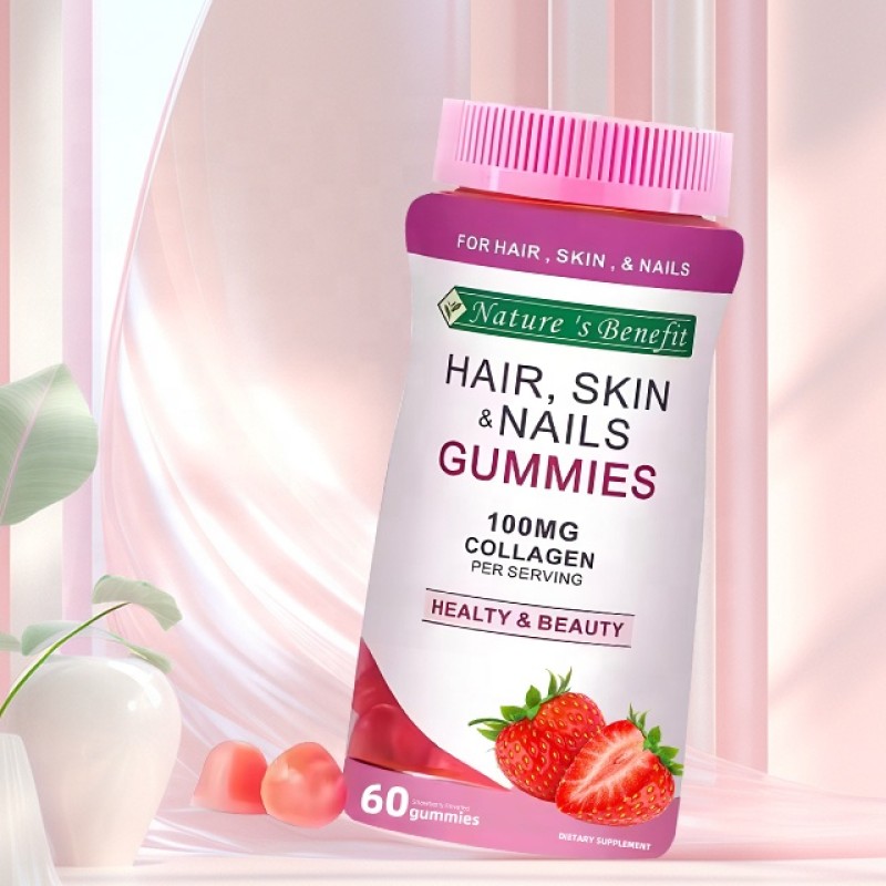 Biotin Gummies Factory - OEM/ODM Hair Skin Nails Strawberry Flavor