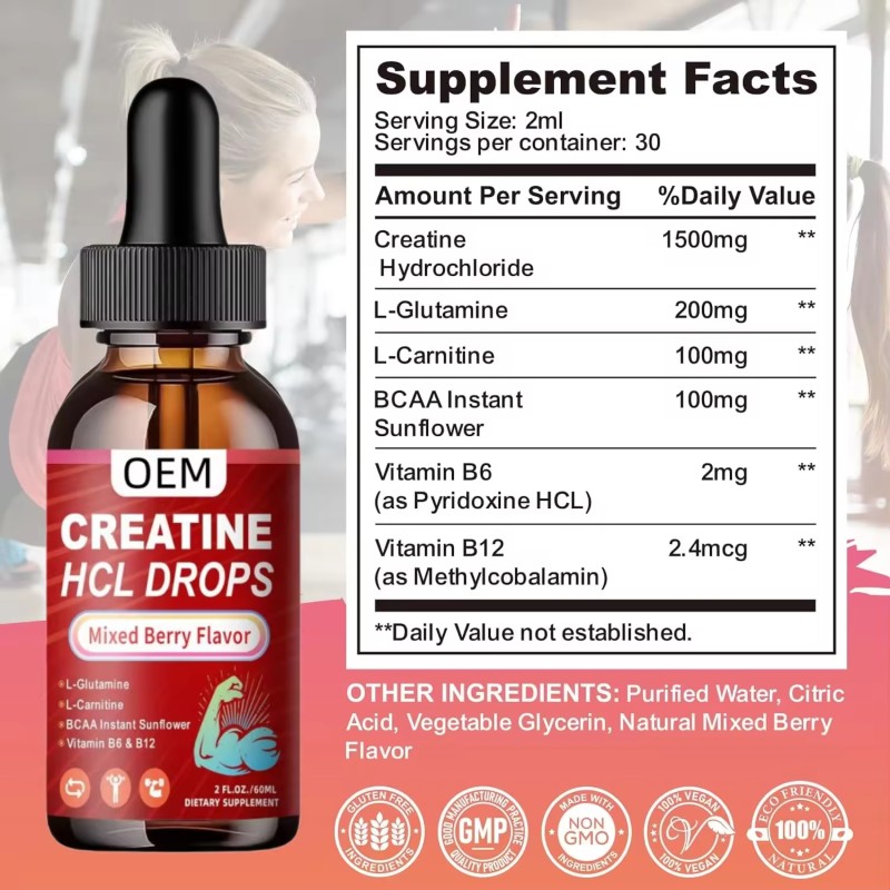 Creatine Drops Factory - OEM Private Label Gym Fitness Body Building