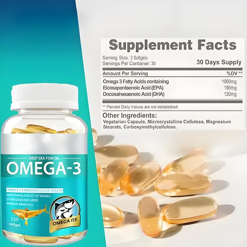 Fish Oil Capsules Supplier - OEM Halal Omega-3 6 9 500mg 1000mg