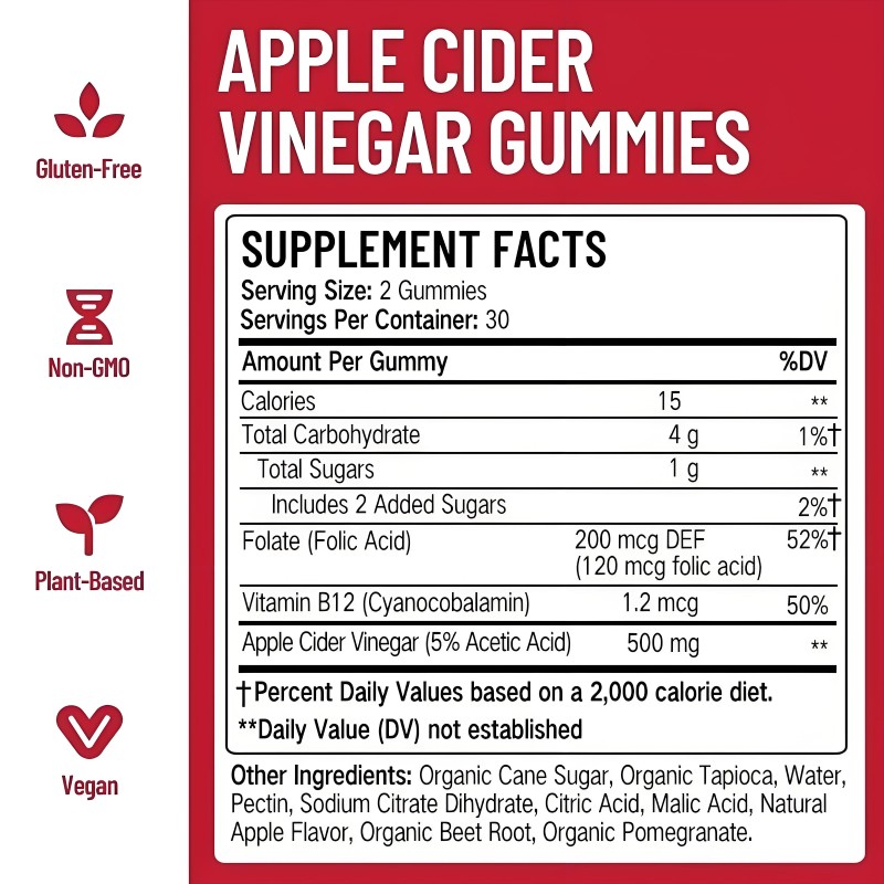 Apple Cider Vinegar Gummies Manufacturer - Hot Selling Cross-Border Adult