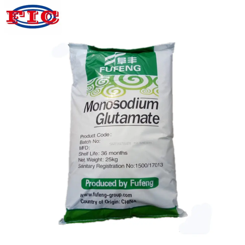 Fufeng Brand Monosodium Glutamate MSG 99% Food Grade 25kg Bag Factory Price Certified Halal 20/30/40/60/80 Mesh