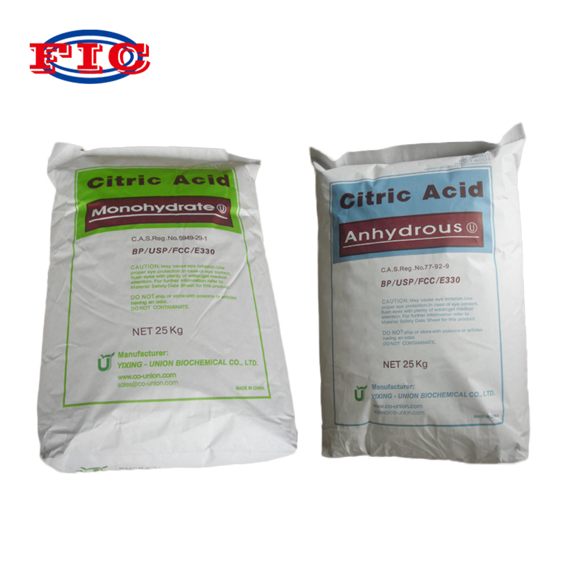 Citric Acid Powder Food Grade BP98 Monohydrate Anhydrous Wholesale Price Ensign TTCA Lemon Star Brand 25Kg Bulk Citric Acid