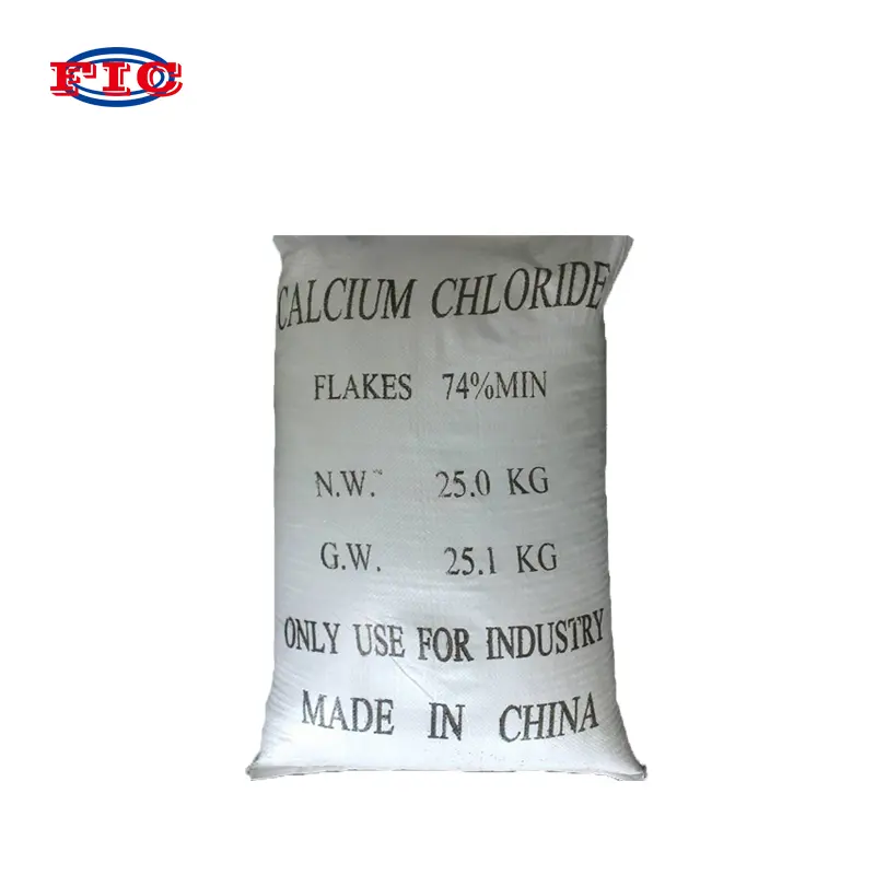 Industrial/Food Grade Cacl2 White Flake 74%77%94% Calcium Chloride 25Kg