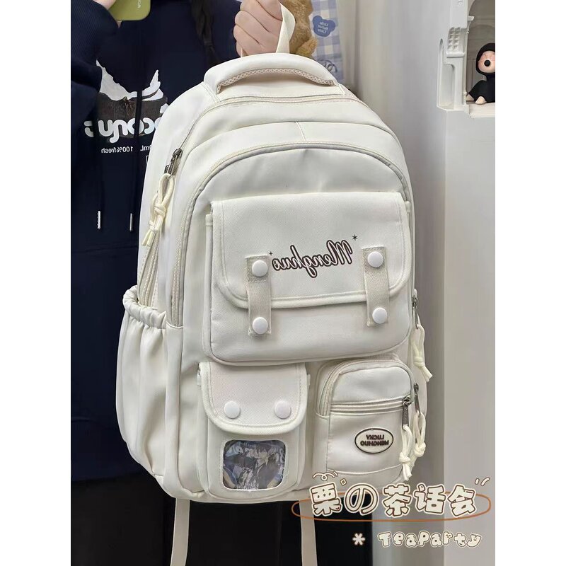 College Backpack Supplier - Junior High School Girls Simple Versatile