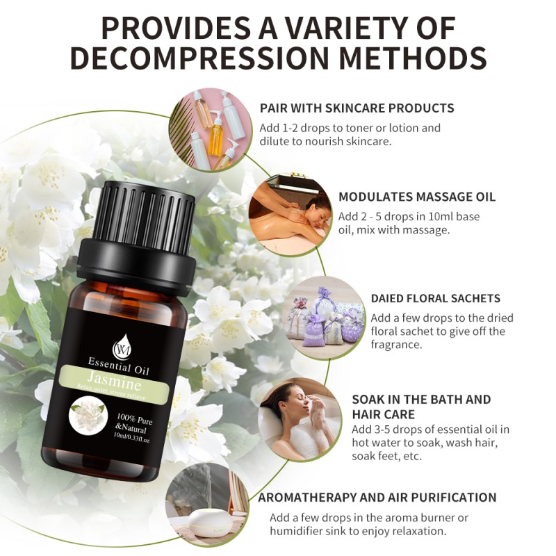 Jasmine Essential Oil Manufacturer - Premium 1000ML 100% Pure Bulk