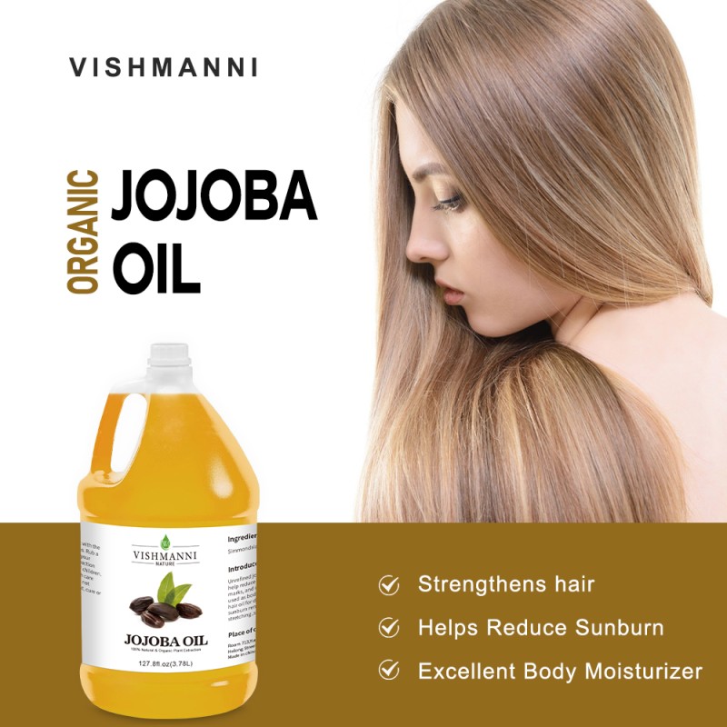 Jojoba Oil Supplier - Factory Organic 100% Pure Cold Pressed 1kg