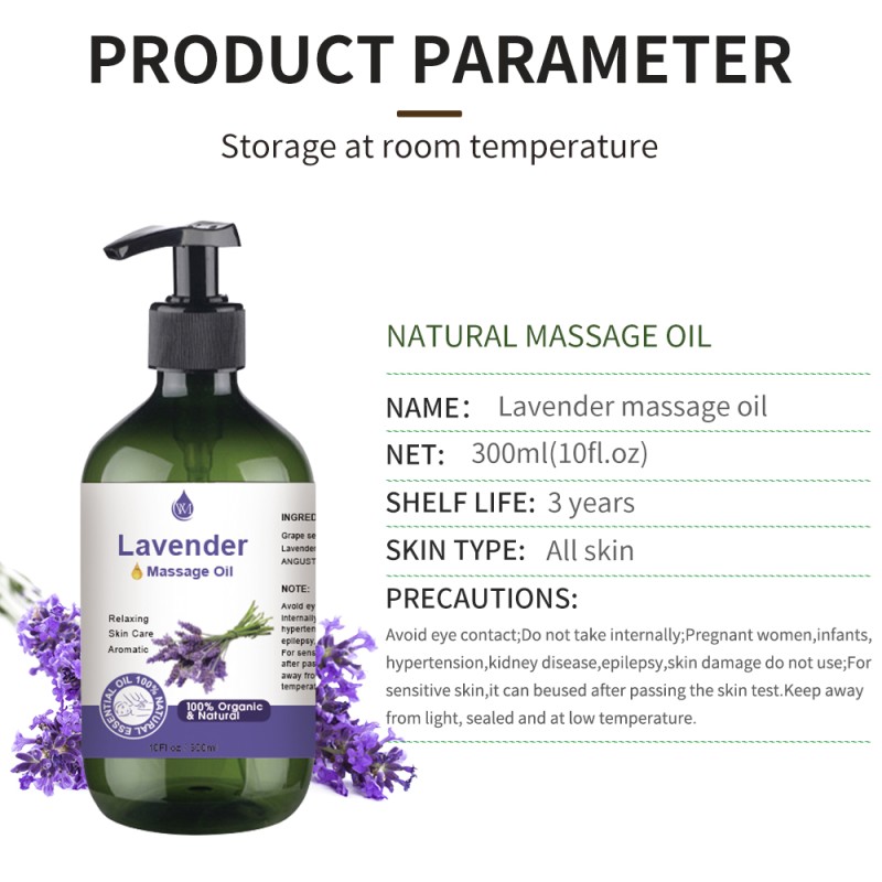 Lavender Massage Oil Factory - Best Seller Natural Scented Sleep Relaxation