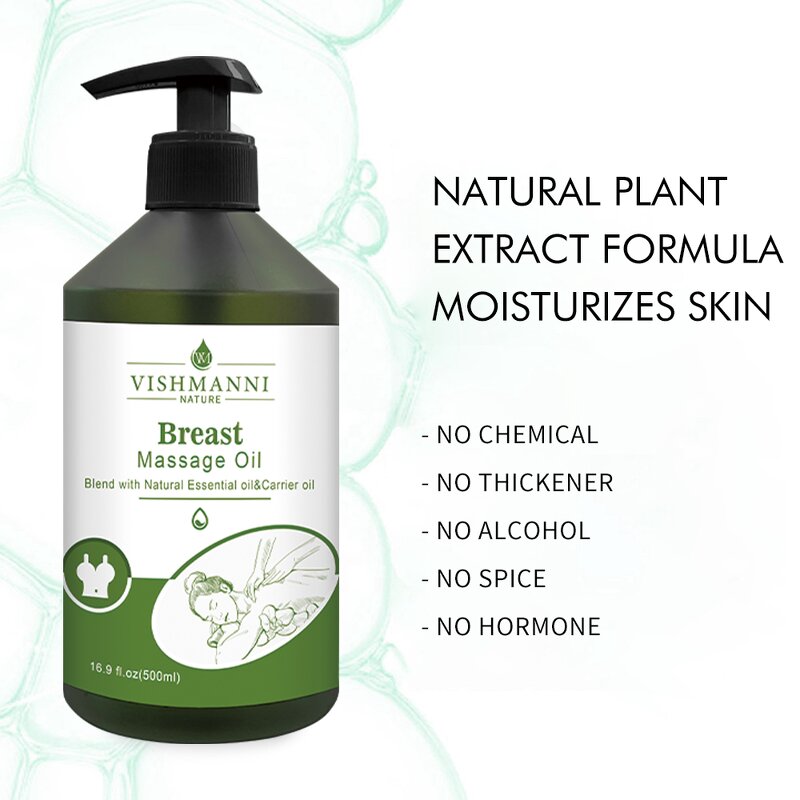 Breast Massage Oil Manufacturer - OEM Private Label 100% Natural Enhancement