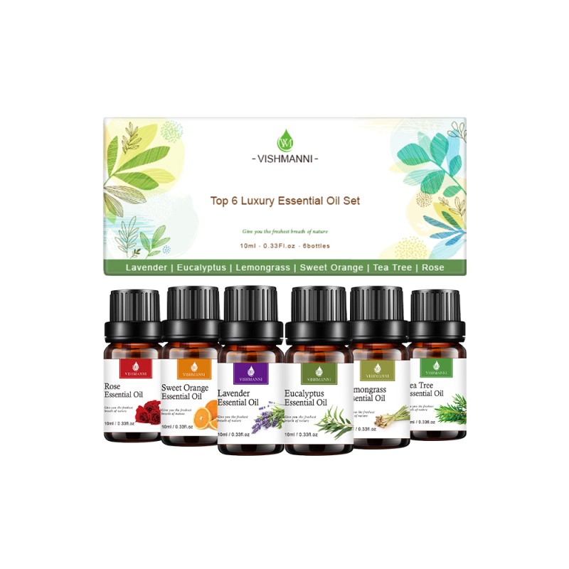 Essential Oils for Candle Making Factory - 10ml Diffuser Set 6 Oils