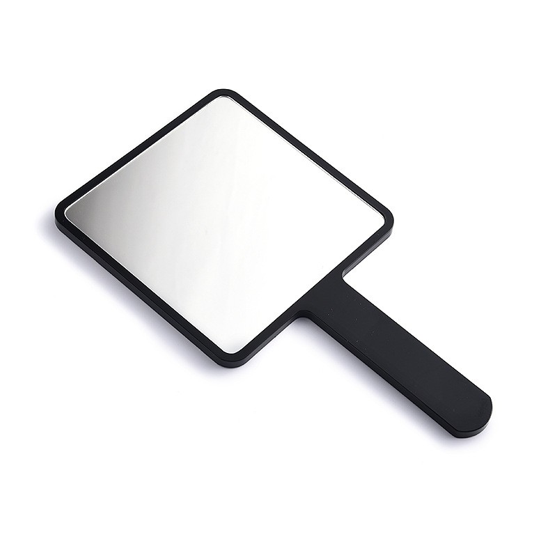 Private Label LOGO ABS Plastic Small Compact Handheld Square Makeup Mirror Custom Cosmetic Hand Mirror for Women