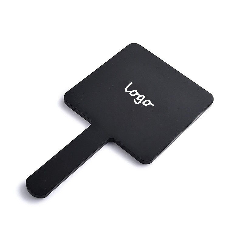 Private Label LOGO ABS Plastic Small Compact Handheld Square Makeup Mirror Custom Cosmetic Hand Mirror for Women