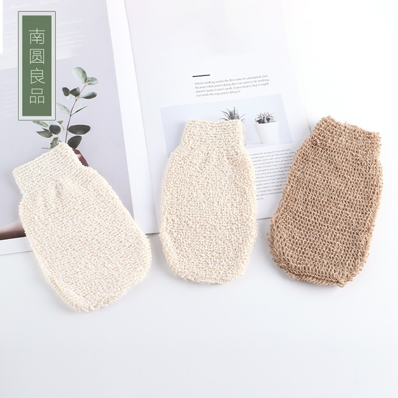2024 Hot Selling 100% Natural Eco Friendly Hemp Sisal Fiber Custom Private Label Body Exfoliating Shower Loofah Gloves