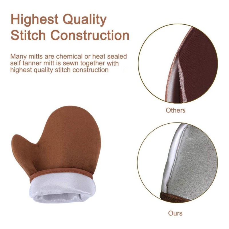 Reusable Self Tanning Mitt Set 4 in 1 Self Tanner Set with Tanning Mitt Exfoliating Tan Back Applicator Glove for Sunless Tanner