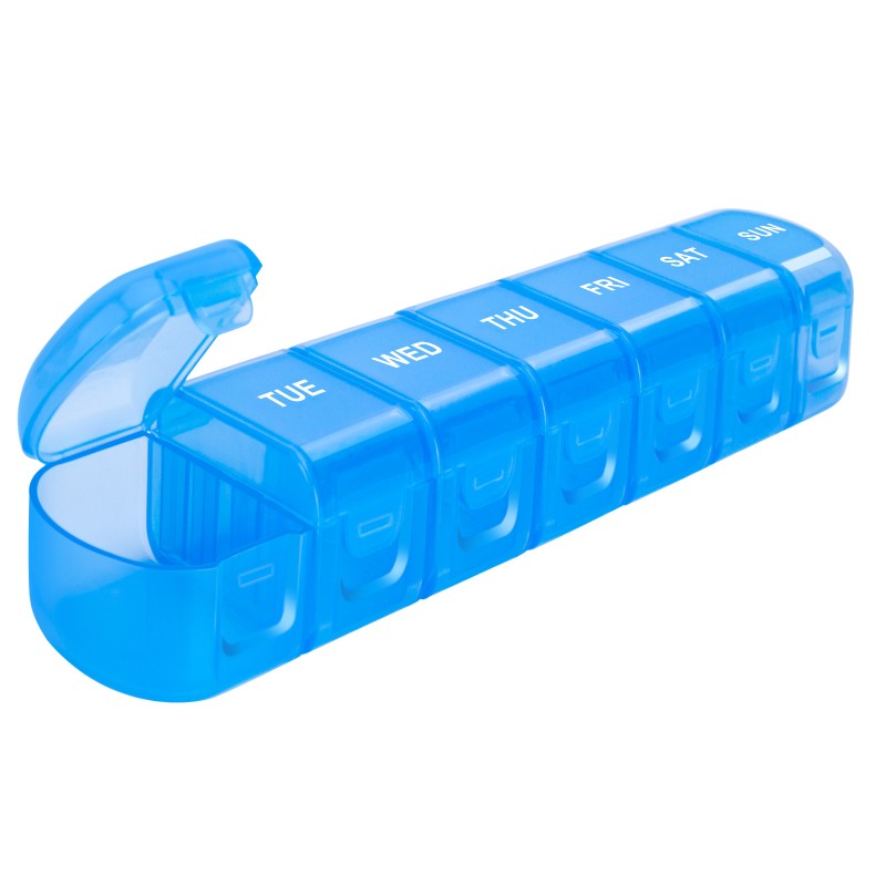Portable 7-days Mini Pill Box Organizer Plastic  Pattern Small Pill Case Multiple Grids Waterproof Travel