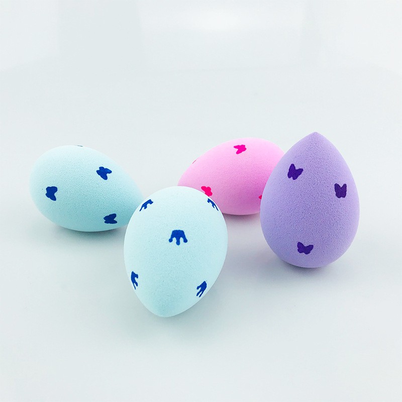 Wholesale Custom Print Latex Free Makeup Sponge Smooth Beauty Egg Foundation Blender Makeup Sponge