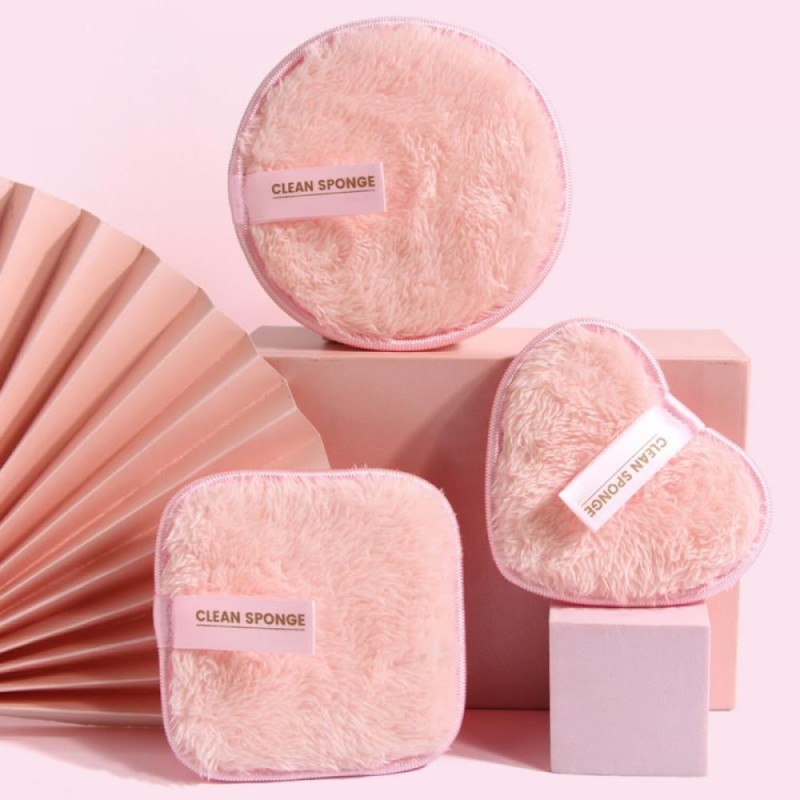 High Quality Reusable Soft Microfiber Cotton Makeup Remover Pad Facial Cleaning Round Pads