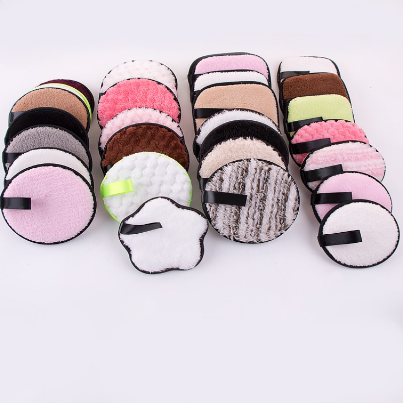 Private Label Washable Microfiber Cotton Face Cleansing Makeup Powder Magic Remover Reusable Makeup Remover Pads