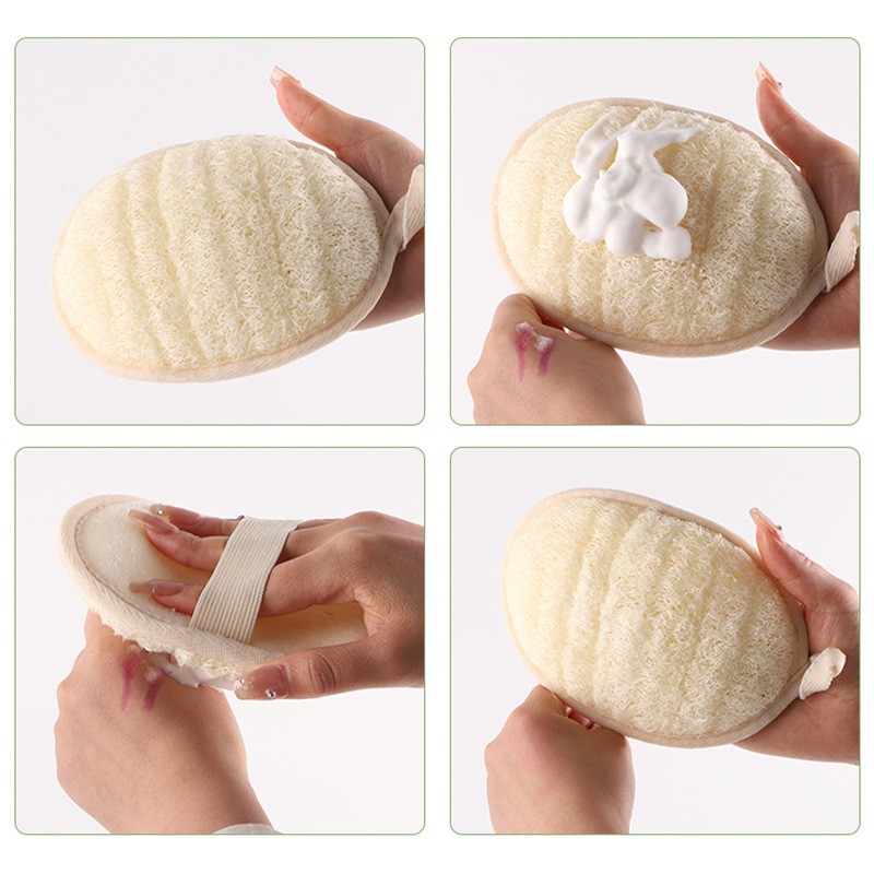 Eco-Friendly Soft Body Scrub Bathing Tools Cleaning Pad Natural Massager Exfoliating Pads Bath Scrubber Shower Loofah Sponge