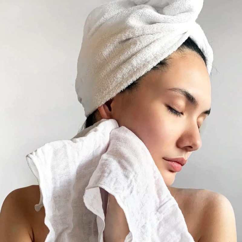 Custom Durable and Soft Makeup Remover Towel Organic Cotton Muslin Face Facial Cleaning Towel for Skin Care