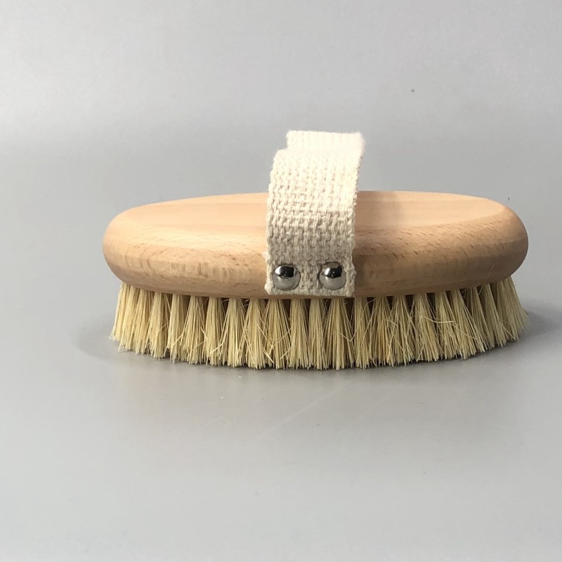IN STOCK Wholesale High Quality Bamboo Dry Skin Body Brush Boar Bristles Bath Brush