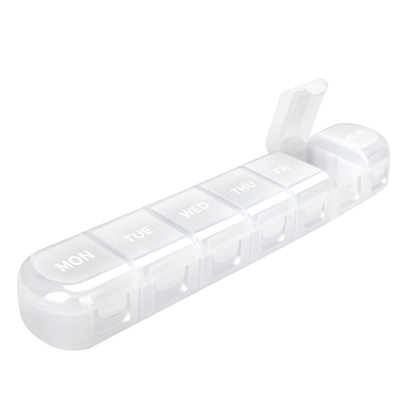 Portable 7-days Mini Pill Box Organizer Plastic  Pattern Small Pill Case Multiple Grids Waterproof Travel