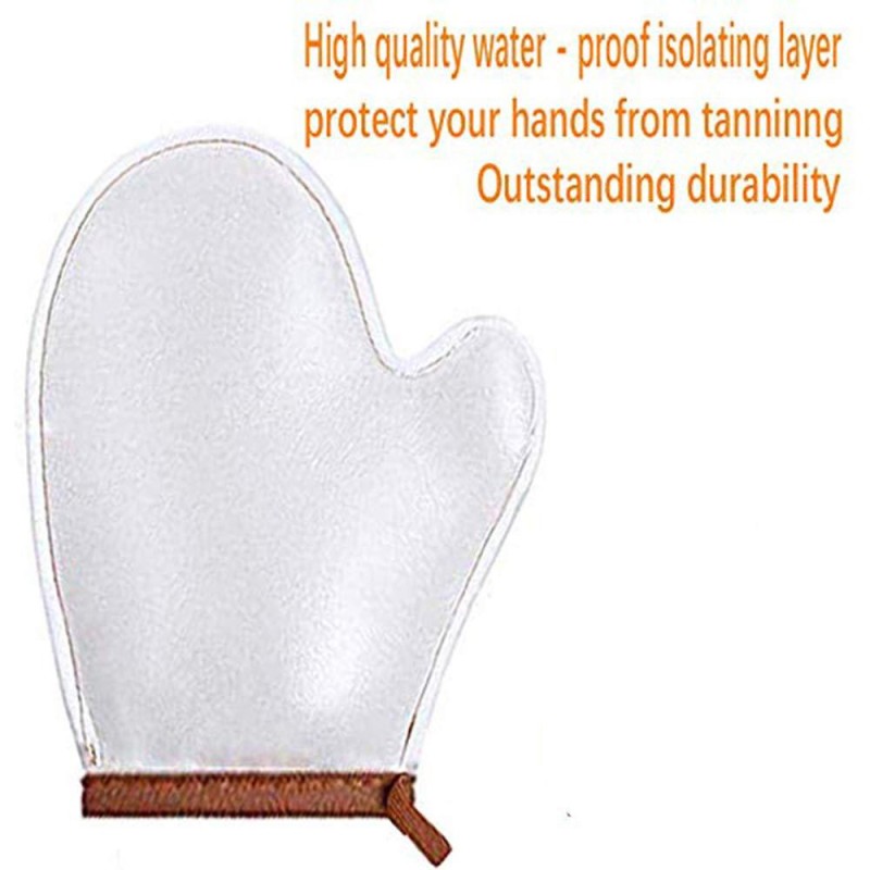 Ultra Soft Velvety Reusable Machine Washable Self Tanner Mitt for Sunless Tan Body Lotion With Thumb Tanning Glove Applicator