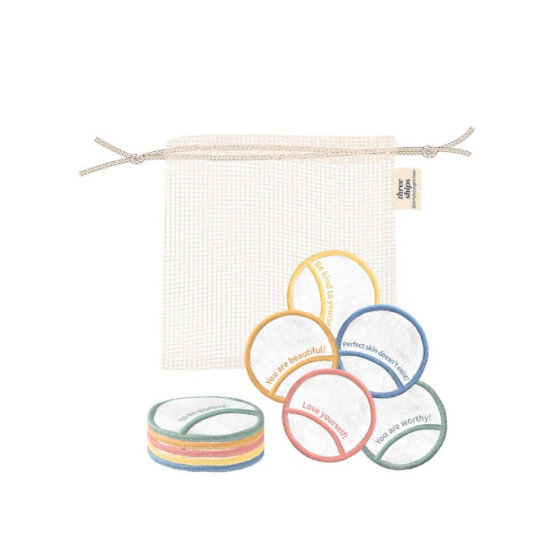 Washable Eco Friendly Natural Reusable Facial Face Cleansing Cotton Rounds Bamboo Organic Makeup Remover Pads for Women