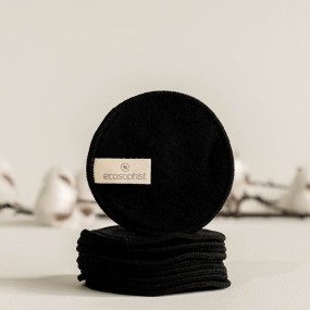 OEM Reusable Organic Bamboo Cotton Charcoal Facial Cleaning Pads Eco-Friendly Non-Toxic Makeup Remover Washable Custom Labeling