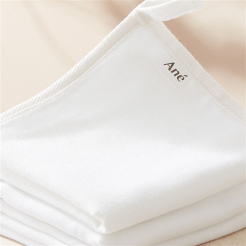 Eco-friendly Customized Logo Bamboo Cotton Double Sided Muslin Face Cloth Facial Cleaning Towel