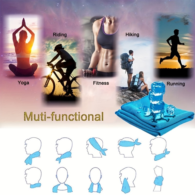 Quick Dry Instant Cool Microfiber Cooling Gym Towels with logo Custom Sport Towels for Neck and Face for Gym Sweat Towels