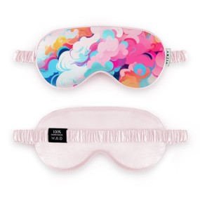 Hot Sell Personal Label Faux  Imitated Silk Satin Custom Adult Eyemask Sleep Eye Cover Mask for Sleeping