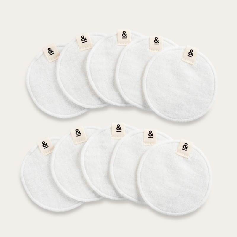 Organic Cotton Bamboo Makeup Remover Pads Soft Eco-Friendly Round Cosmetic Cotton Pads with Laundry Mesh Bag