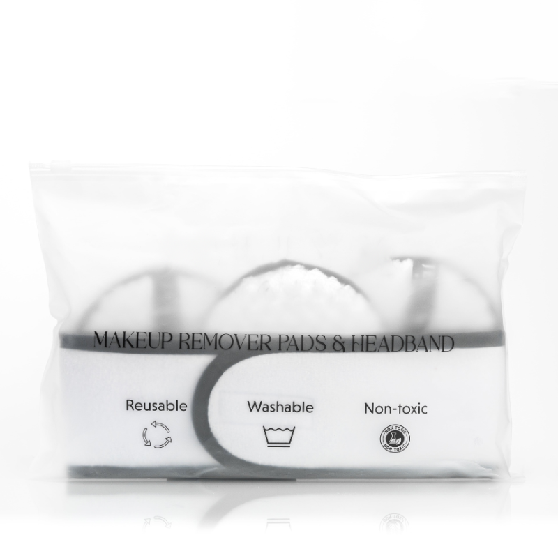 Custom Logo Effective Eco Friendly Reusable Washable Microfiber Makeup Removal Pads Bath Spa Headband