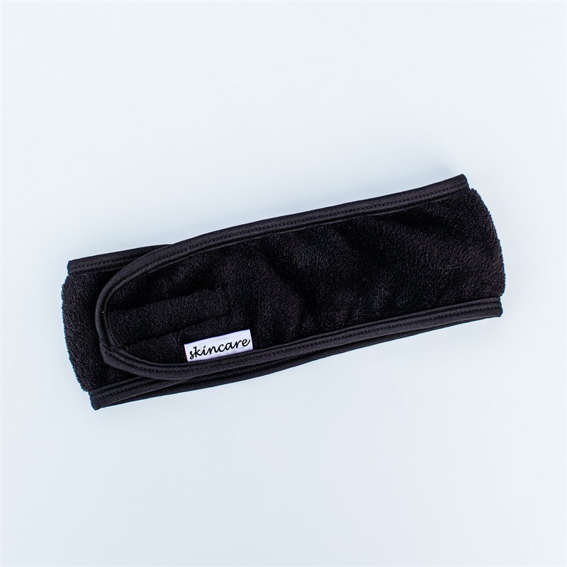 Wholesale Printed Microfiber Terry Towel Skincare Cosmetic Beauty Washing Face Facial Makeup Spa Adjustable Headband With Logo