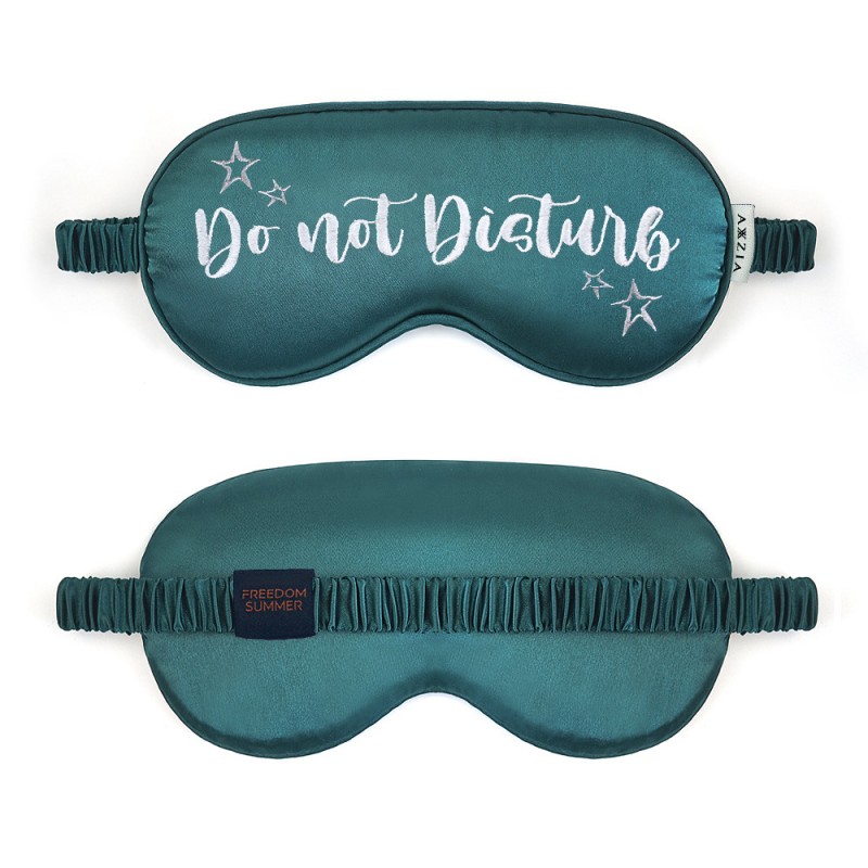 Customize Double Layer Elastic Strap Soft Eye Cover Satin Sleeping Eyemask Travel Silk Sleeping Eye Mask