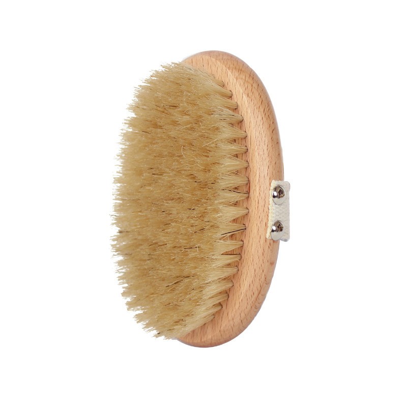 Eco Friendly Wholesale Stock  Dry Skin Wooden Bath Brush Natural Bamboo Sisal Bristle Body Brush for Skin Exfoliating
