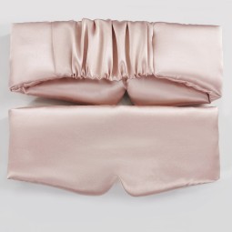 Custom logo Travel Reusable Blackout Adjustable Lash Extension Sleeping Memory Satin Silk Eye Mask