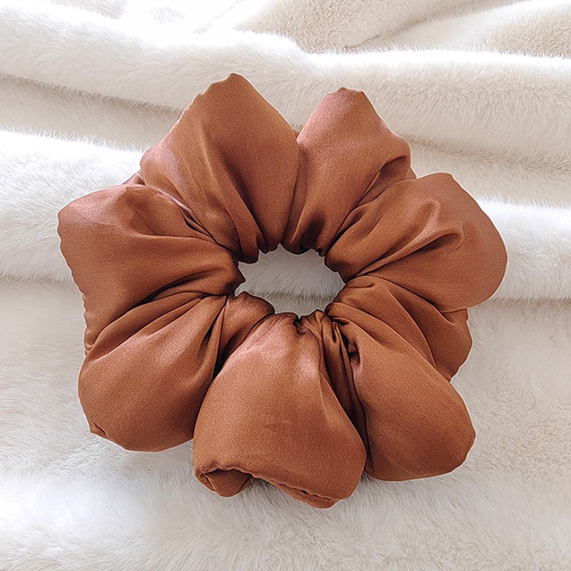 Wholesale Hot Sale Satin Silk Sleep Pillow Scrunchies Stuffing Cotton Without Tugging or Snagging for Girls