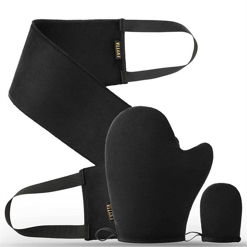 Wholesale Fasion Side Soft Velour Spray Tanning Mitts Waterproof Self Tanning Mitt With Thumb Reusable Tanning Applicator