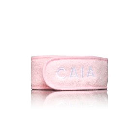 Wholesale Customized Logo Pink White Embroidery Bamboo Cotton Towel Superfine Fibre Makeup Washing Face Headband