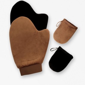 Custom Flocking Sponge Tanning Gloves Apply Protective Tanning Oil SPA Applicator Sun Oil Applicator Microfiber Glove Mitt